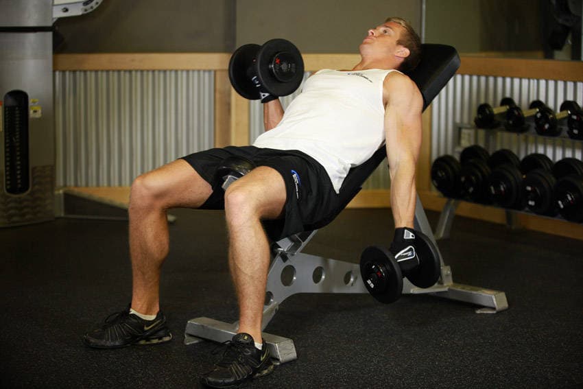 Alternate Incline Dumbbell Curl position 2