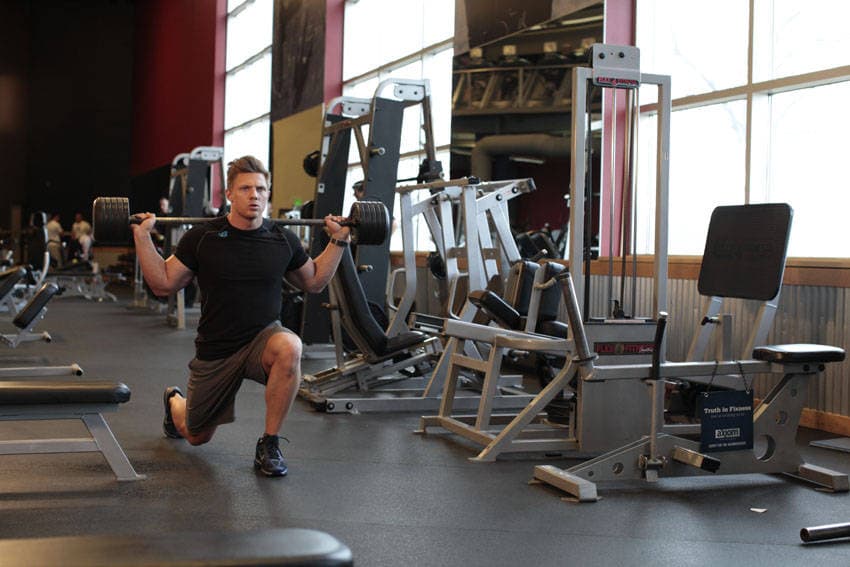 Barbell Walking Lunge position 2