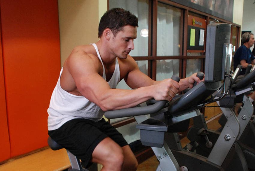 Bicycling, Stationary - ending position