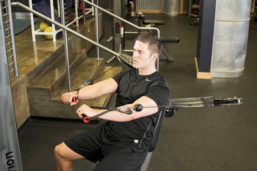 Cable Chest Press position 2