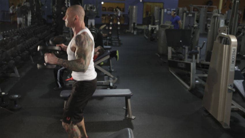 Dumbbell Clean position 2