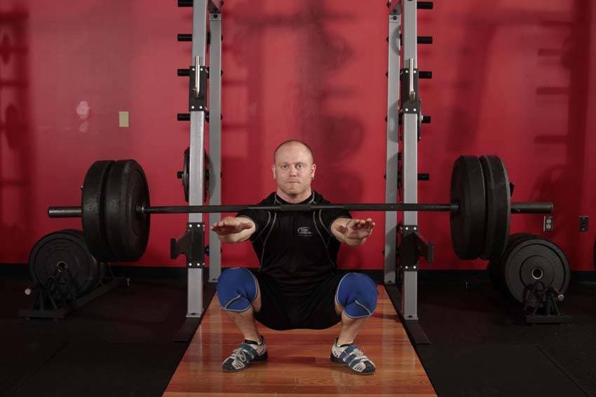 Frankenstein Squat - ending position