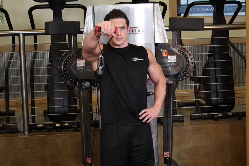 Front Cable Raise - ending position