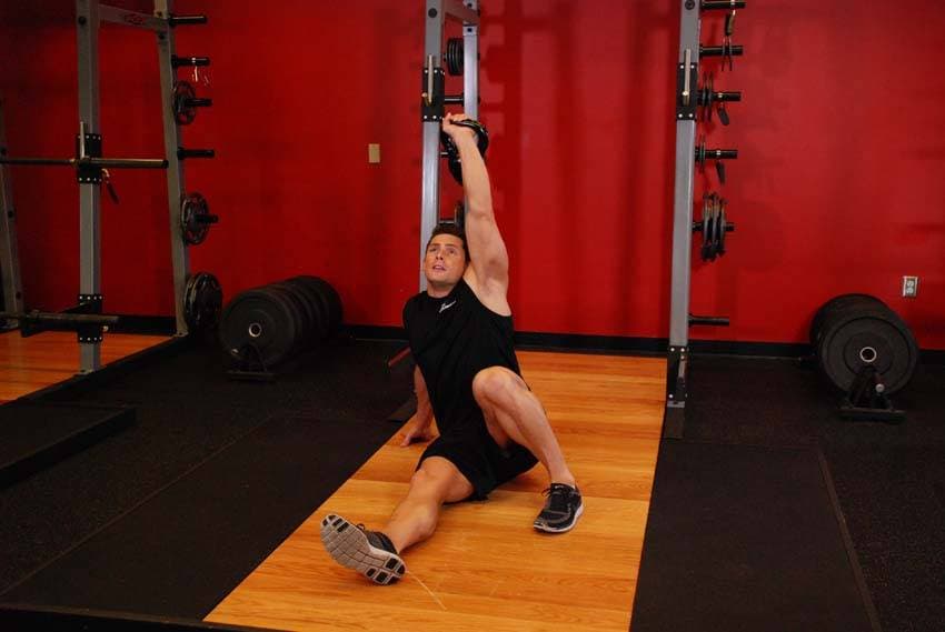 Kettlebell Turkish Get-Up (Squat style) - ending position