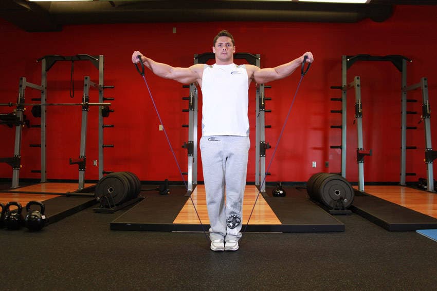 Lateral Raise - With Bands - ending position