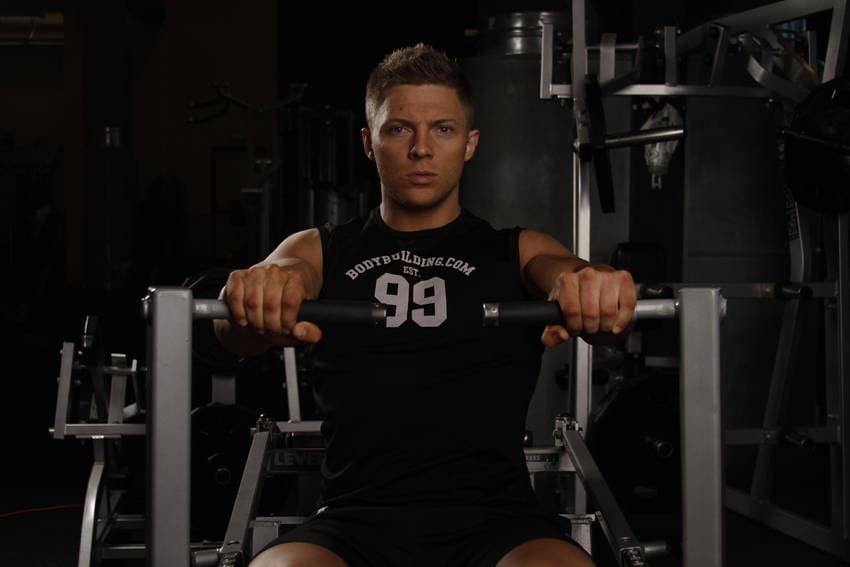 Leverage Chest Press - ending position