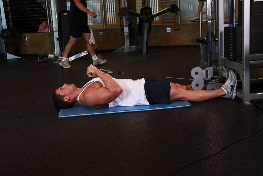 Lying Cable Curl - ending position