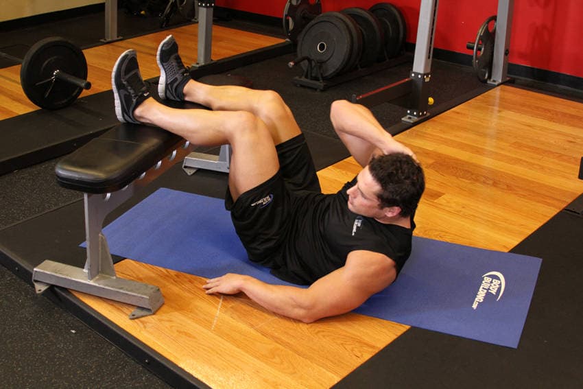 Oblique Crunches - ending position