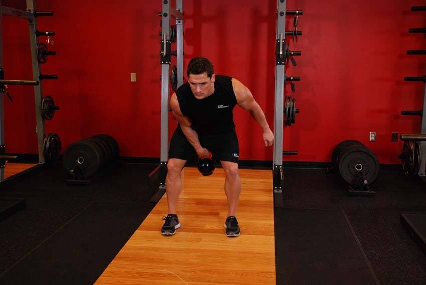 One-Arm Kettlebell Clean position 2