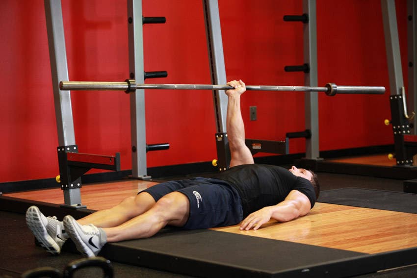 One Arm Floor Press position 2