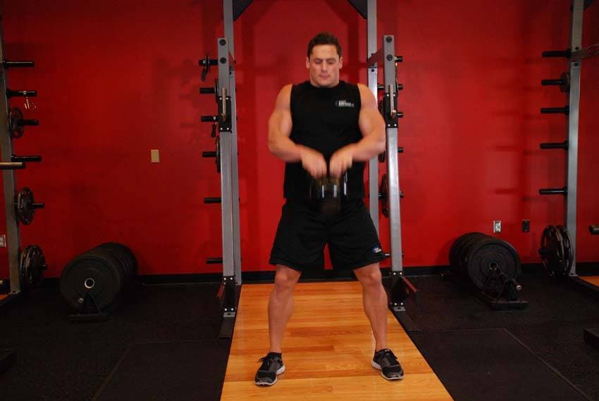 Open Palm Kettlebell Clean position 2