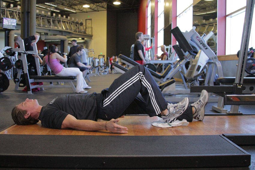 Platform Hamstring Slides - ending position