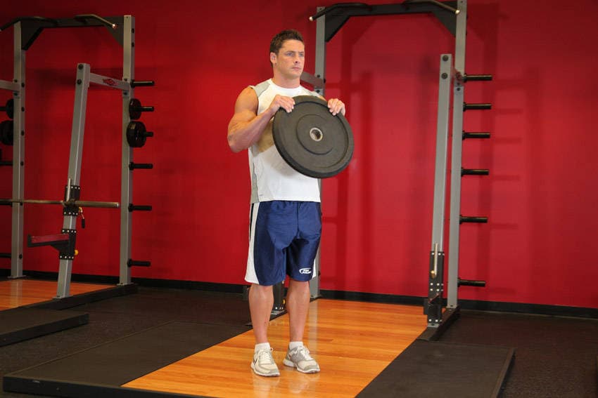 Reverse Plate Curls - ending position