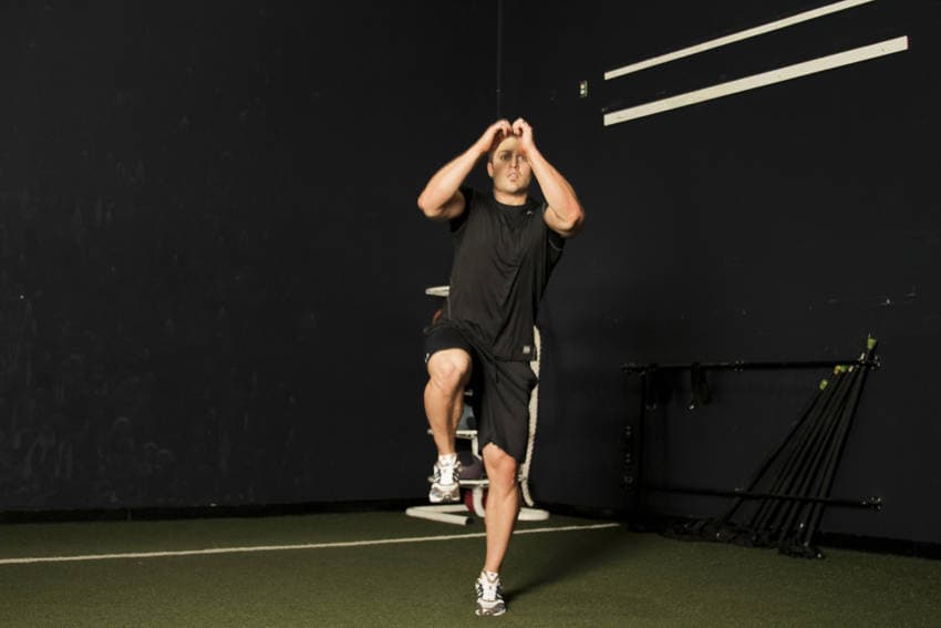 Single Leg Butt Kick - ending position