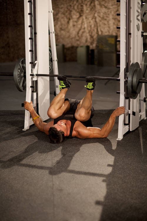 Smith Machine Leg Press - ending position