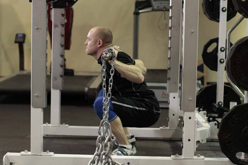 Squat with Chains position 2