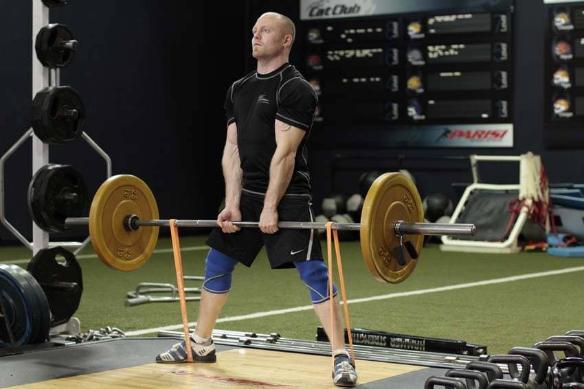 Sumo Deadlift with Bands position 2