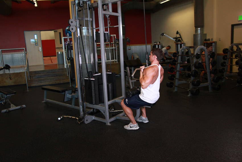 Underhand Cable Pulldowns position 2