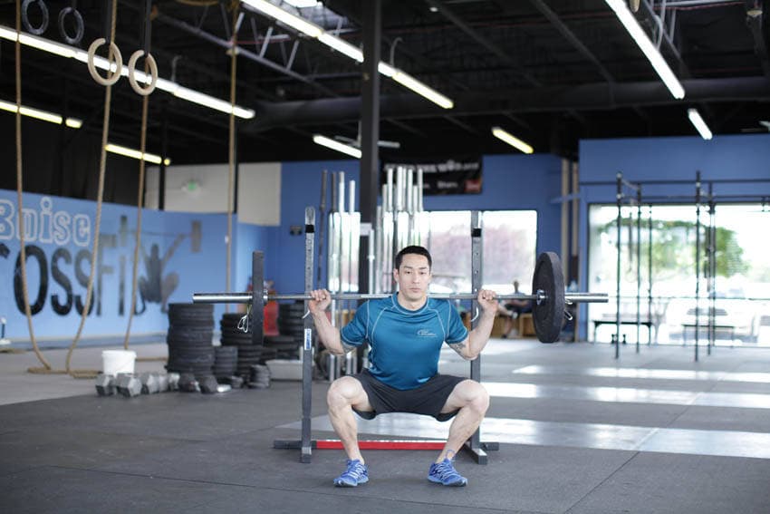 Weighted Jump Squat - ending position