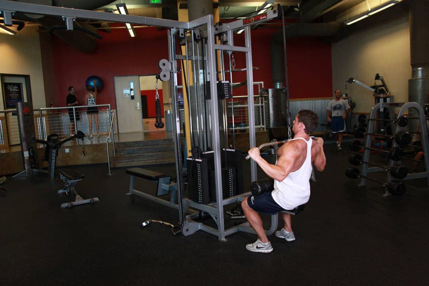 Wide-Grip Lat Pulldown - ending position