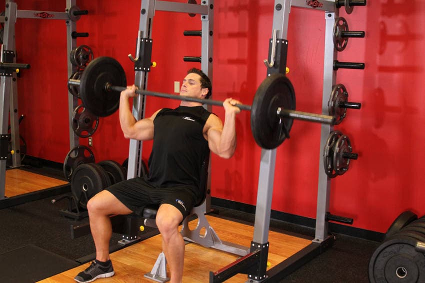 Barbell Shoulder Press position 2