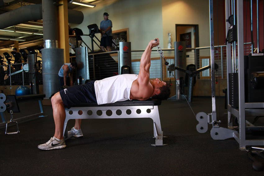 Cable Lying Triceps Extension position 2