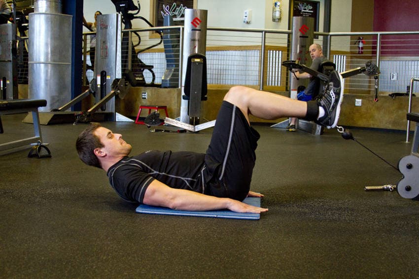 Cable Reverse Crunch position 2