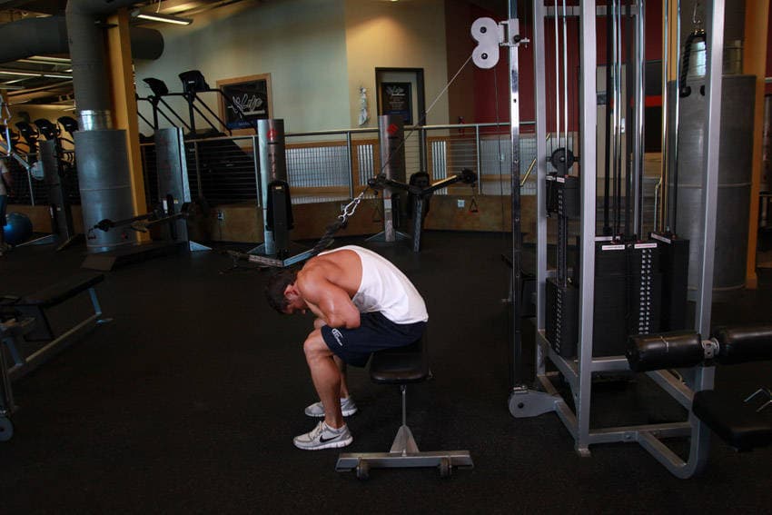 Cable Seated Crunch position 2