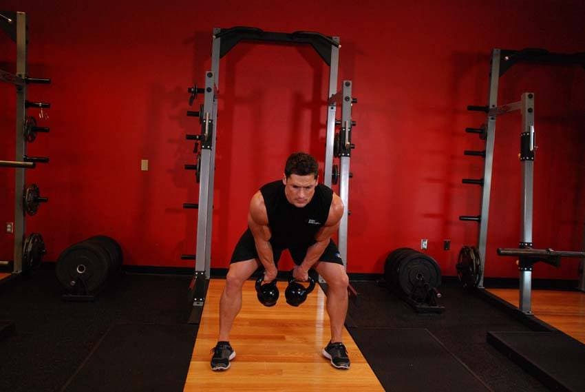 Double Kettlebell Snatch position 2