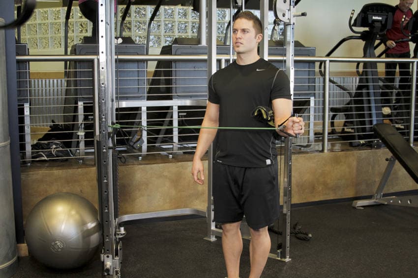 External Rotation with Band - ending position