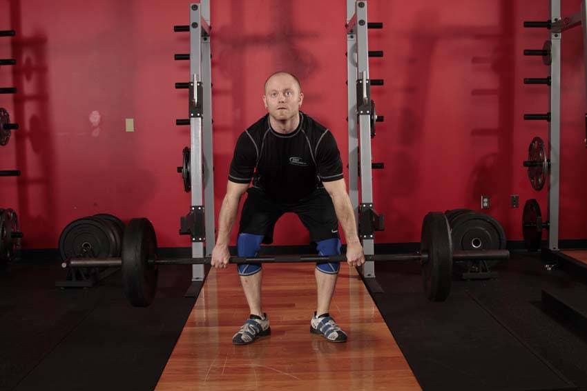 Hang Clean - Below the Knees - ending position