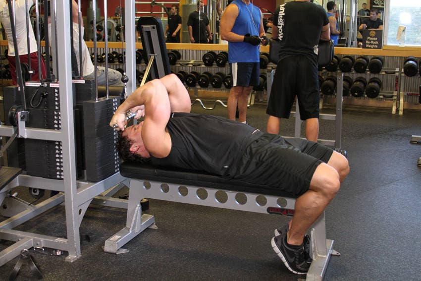 High Cable Curls position 2