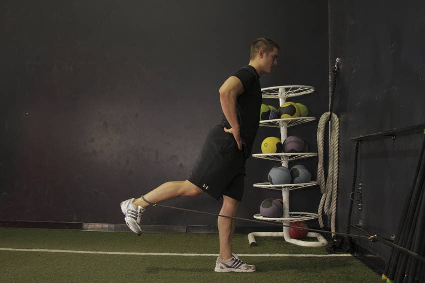 Hip Extension with Bands position 2