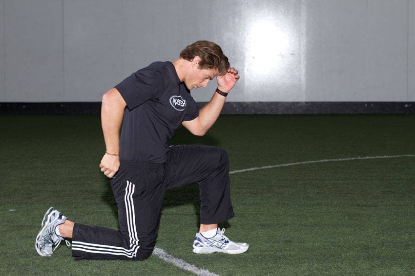 Kneeling Arm Drill - ending position