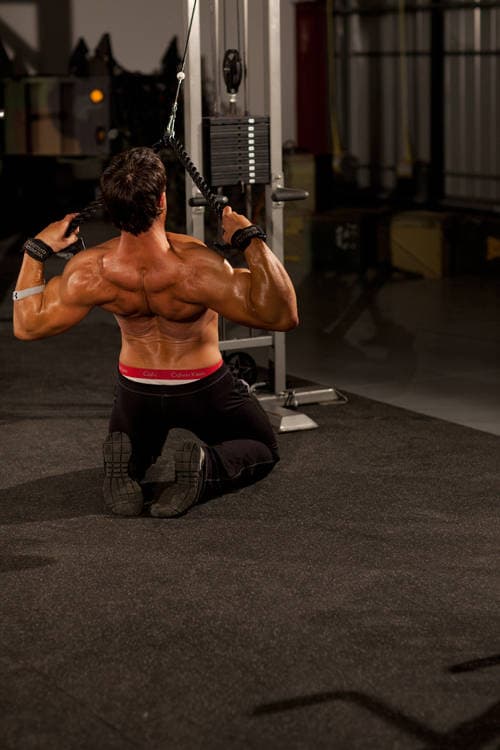 Kneeling High Pulley Row - ending position