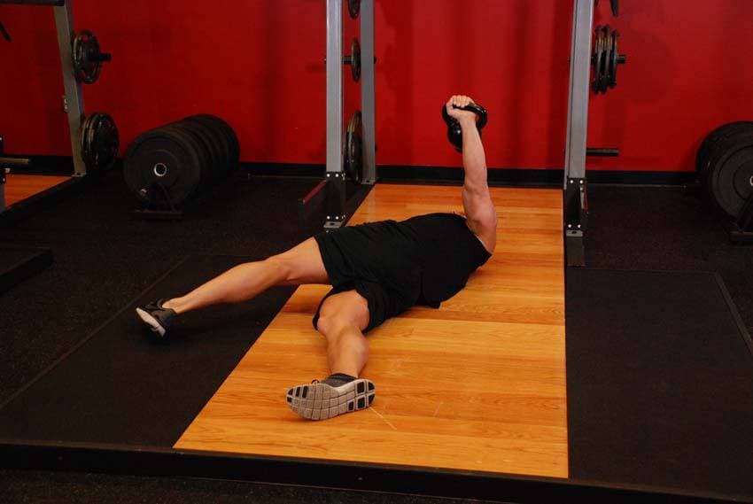 Leg-Over Floor Press - ending position