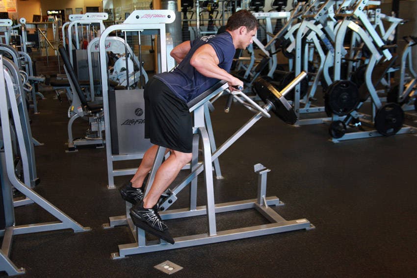 Lying T-Bar Row position 2