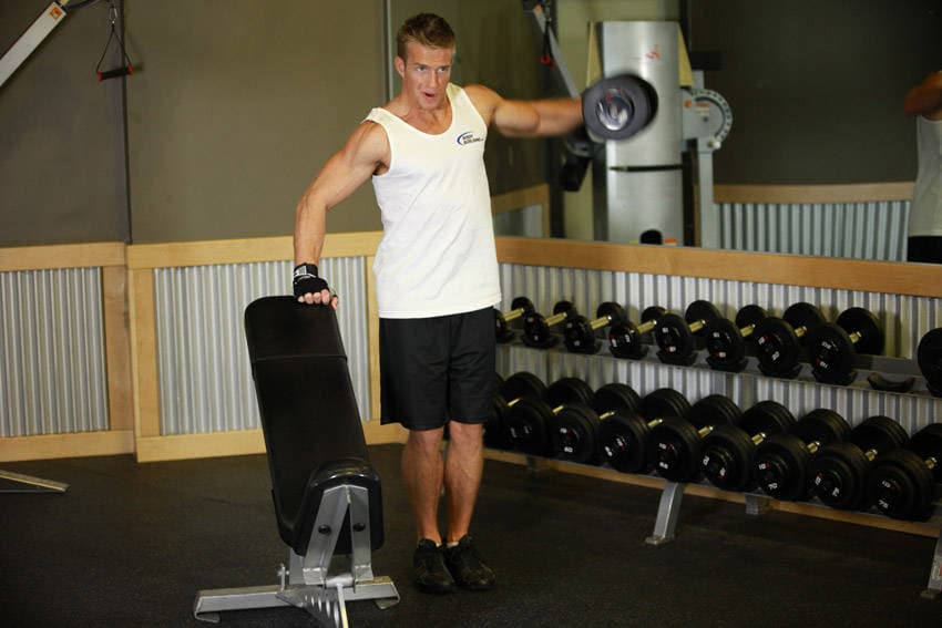 One-Arm Side Laterals - ending position