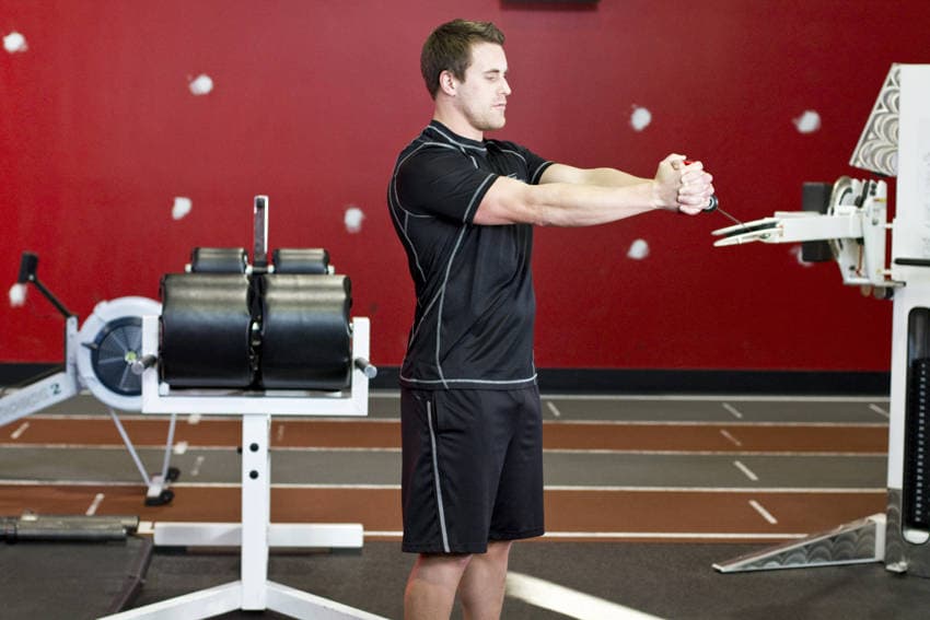 Pallof Press With Rotation position 2