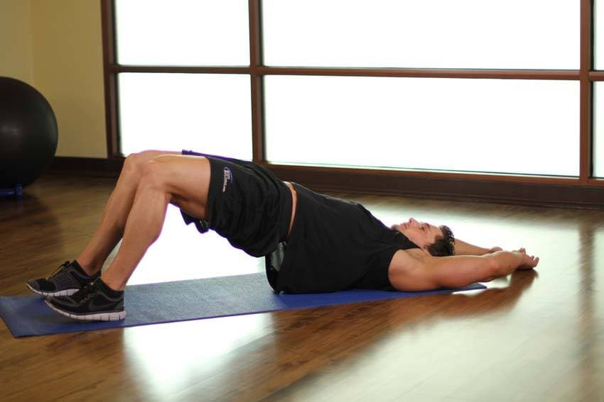 Pelvic Tilt Into Bridge position 2