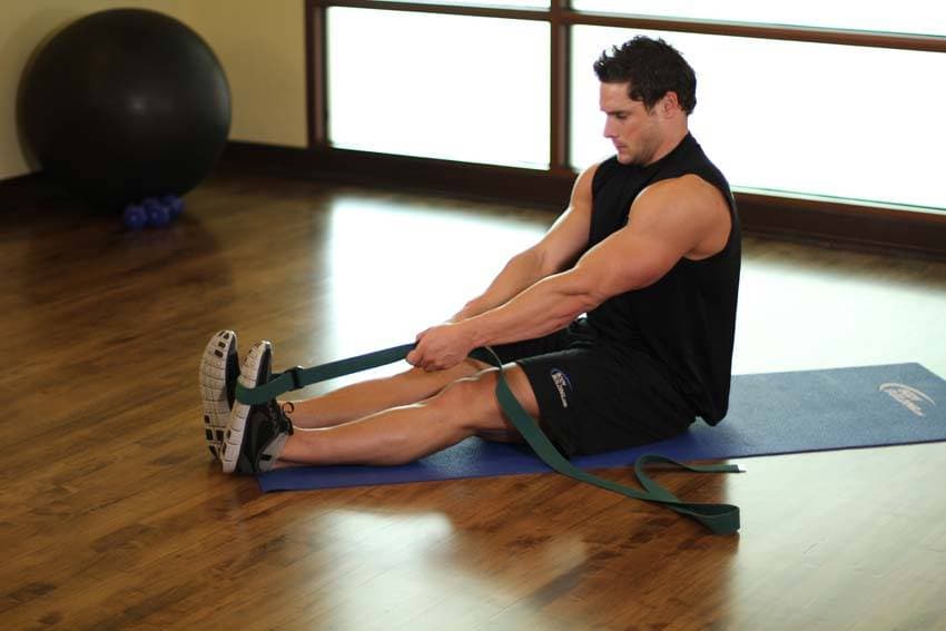 Seated Hamstring and Calf Stretch - ending position