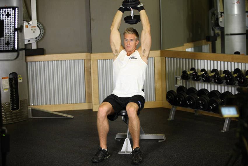 Seated Triceps Press - ending position