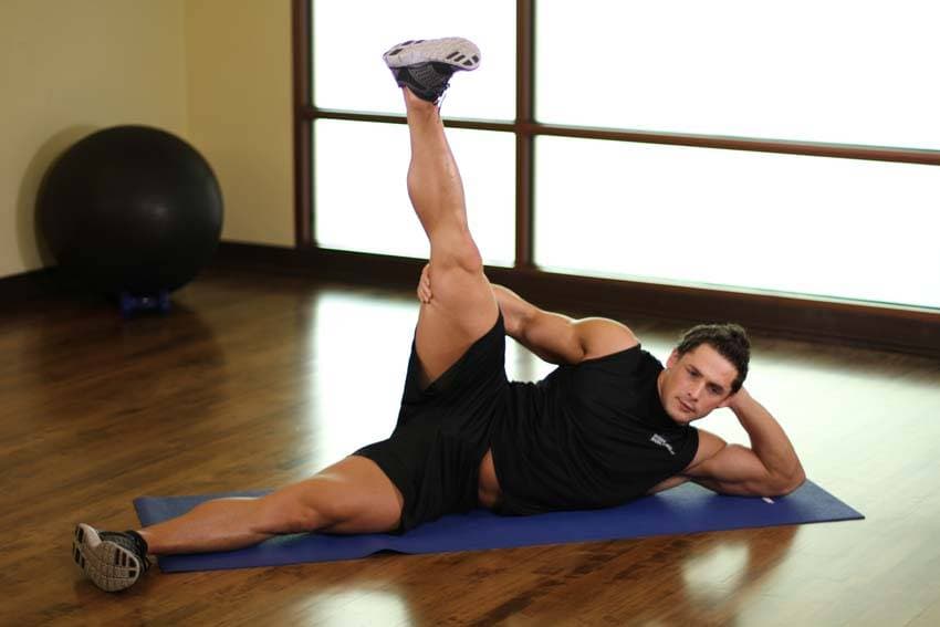 Side Lying Groin Stretch position 2