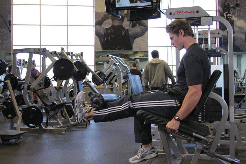 Single-Leg Leg Extension - ending position