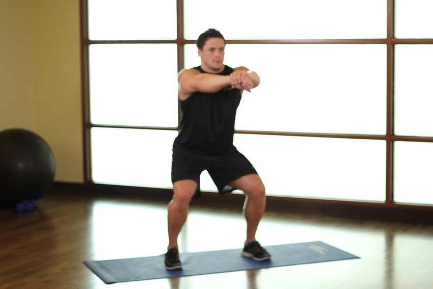 Sit Squats - ending position