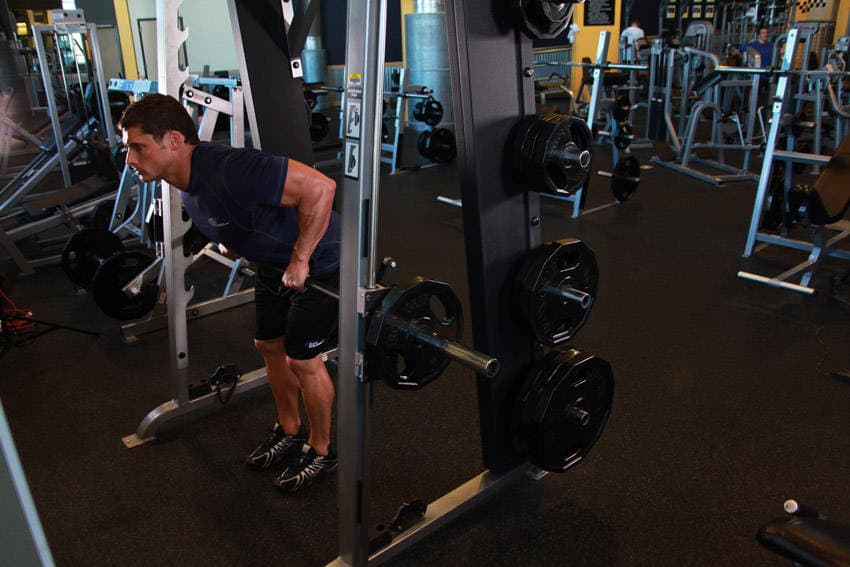 Smith Machine Bent Over Row position 2