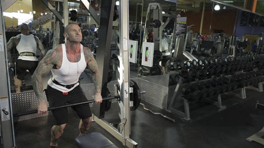 Smith Machine Hang Power Clean position 2