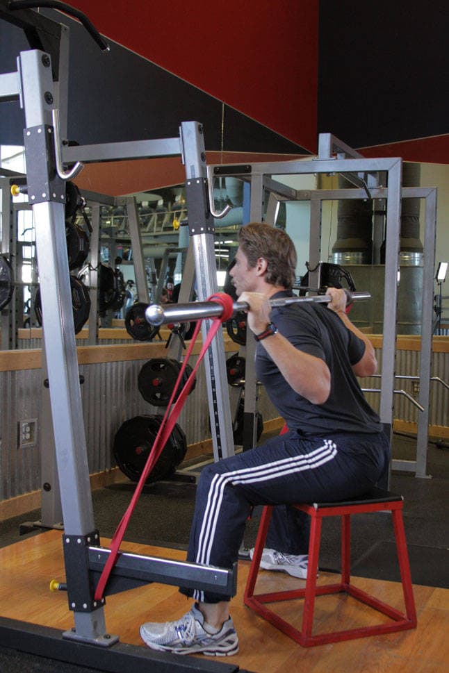 Speed Box Squat - ending position