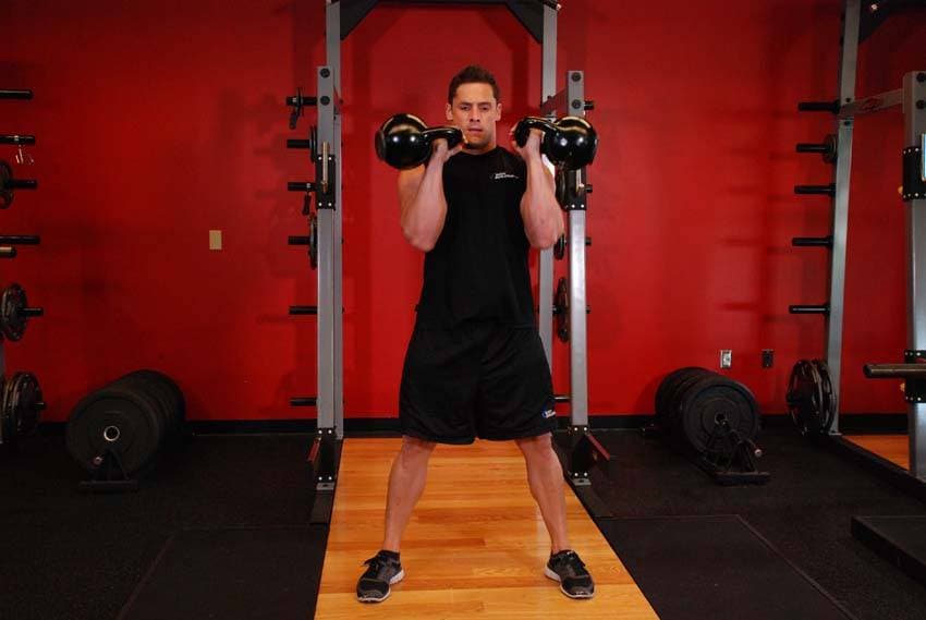 Two-Arm Kettlebell Clean position 2